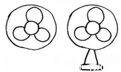 生活用品夏天电风扇简笔画步骤图片
