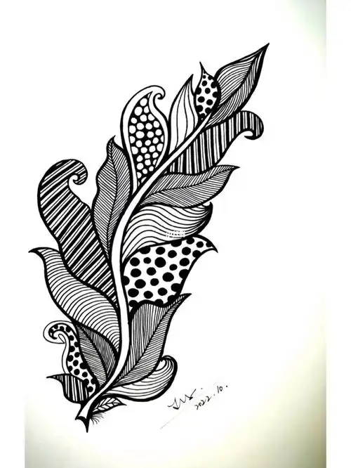 黑白线描  #创意线描  #打卡  #线描  #创意美术  #线描画  #零基础