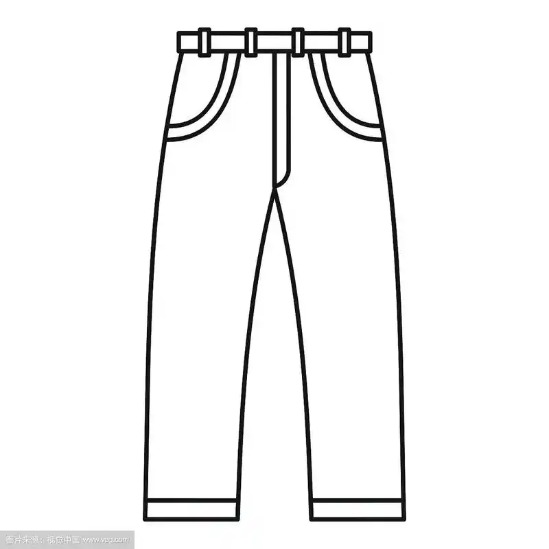 牛仔裤图标轮廓风格