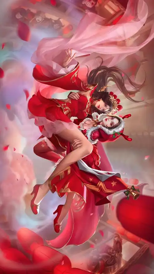 王者荣耀貂蝉圣诞皮肤和露娜一生所爱cp