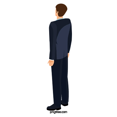 卡通商务微立体西装男插画