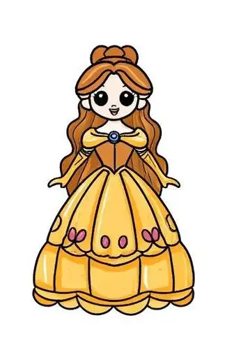 👸贝儿公主简笔画✨
