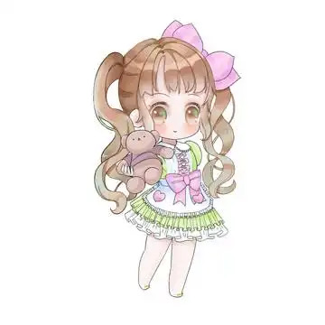 可爱q版小女孩设计图__动漫人物_动漫动画_设计图库_昵图网nipic.com