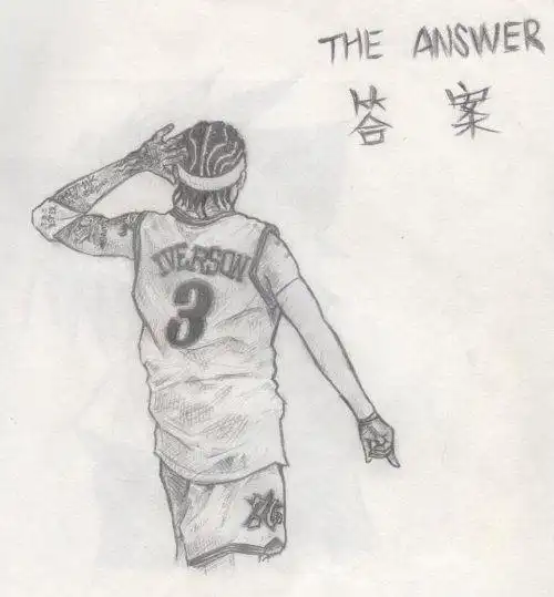 求艾弗森素描背影!