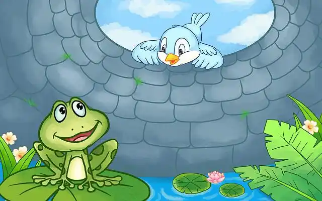 卡通手绘插画寓言故事成语故事儿童故事经典童话青蛙小鸟成语故事绘本