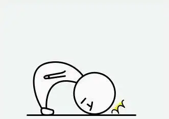 鞠躬问好卡通简笔画