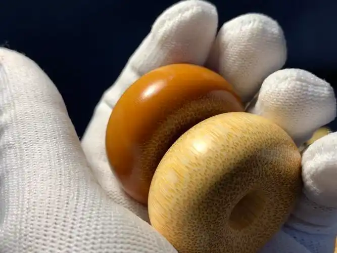 盘道老料实心玉竹金丝竹面包圈墩子文玩配饰平安扣手把件吊坠竹雕尺寸