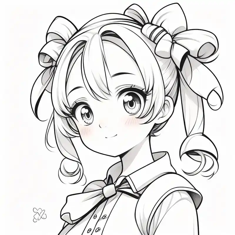 96 线稿头像大放送 超级可爱的q版人物线稿头像来啦!