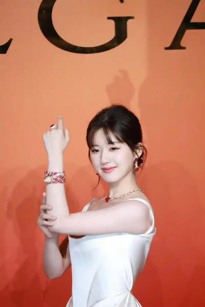 赵露思宝格丽红毯直拍,第一次惊艳四射的造型