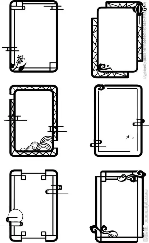 中式边框长方形图片