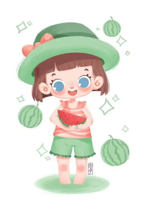 水果拟人可爱的女孩子们