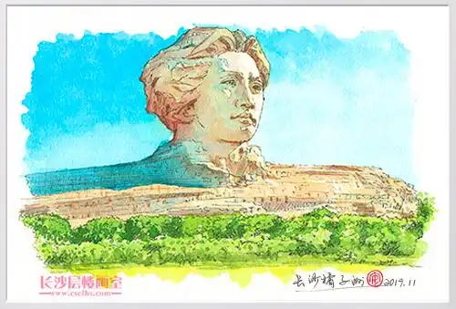 徒手画徒手画考试长沙徒手画培训橘子洲手绘