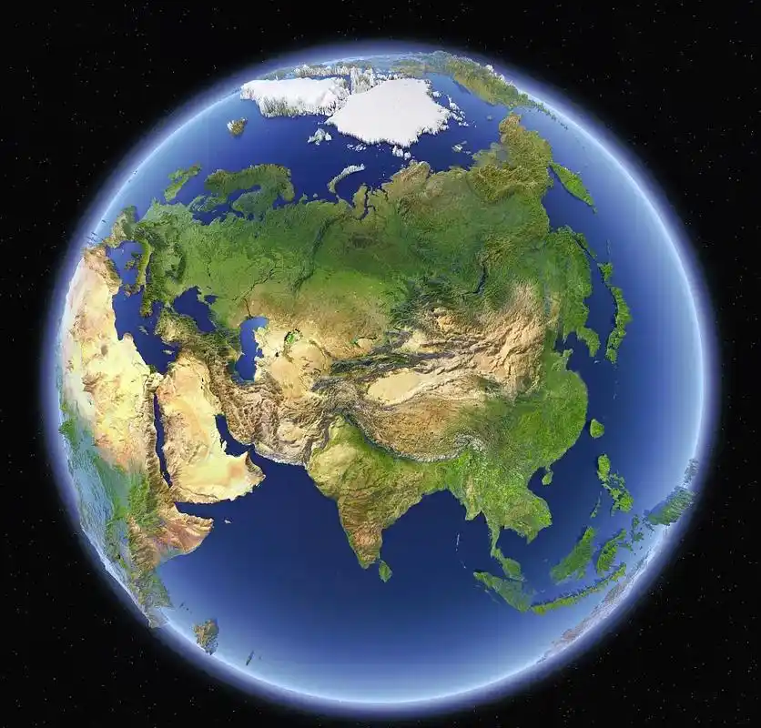 世界各大洲高清地形图