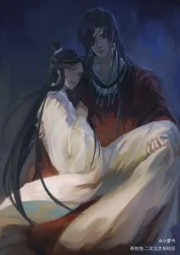 公主抱_天官赐福花城谢怜厚涂同人插画绘画作品