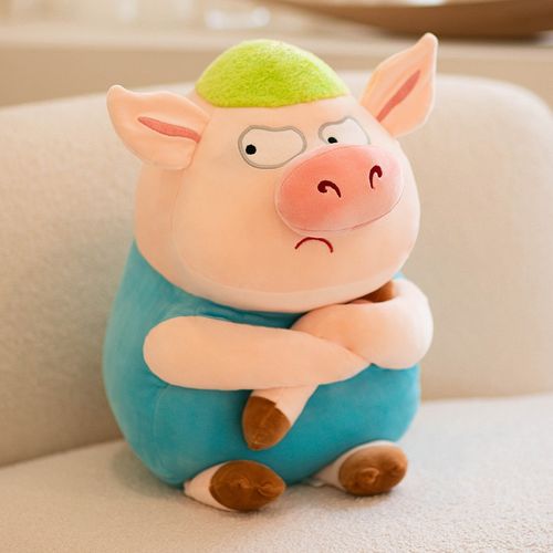捉趣猪猪玩偶可爱生气猪毛绒玩具小公仔布娃娃床上睡觉抱枕孩女生礼物