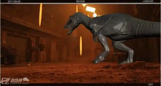 由于电影中有一系列的恐龙运动和踩踏镜头,所以恐龙的运动和光线做