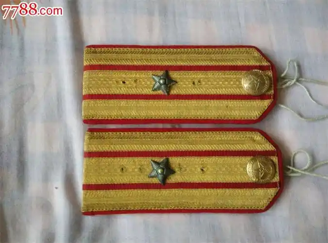 美品55式少校中号肩章金丝面板校官肩章配饰