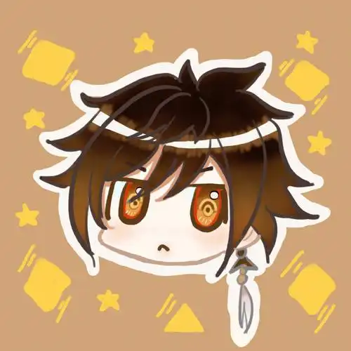 procreate  #q版头像  #原神 #钟离 #原创家人们喜欢的直接拿走吧