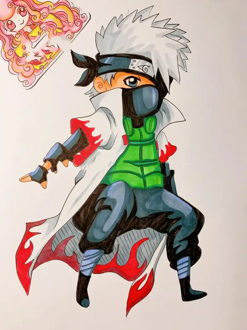 卡卡西,适合9岁左右小男生画的卡通角色