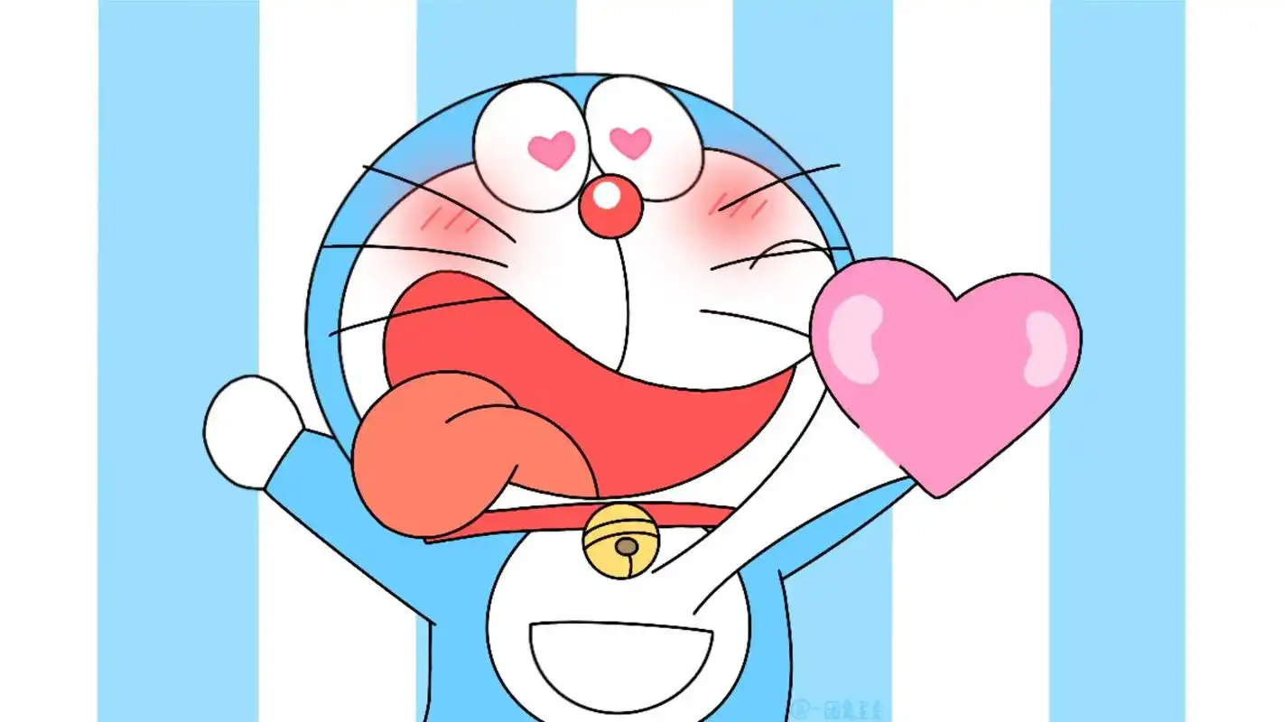 procreate绘画 #哆啦a梦 电脑壁纸|小小的我有一 - 抖音