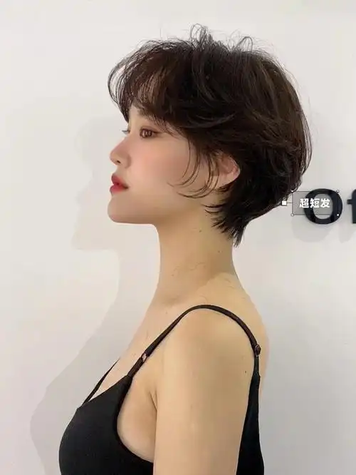 超短发烫发