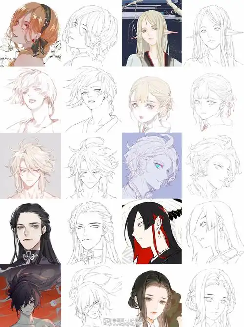 古风插画嘴巴的基本画法