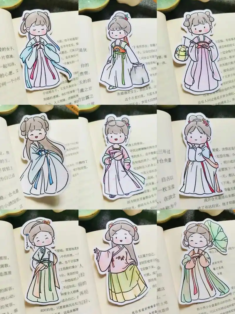 92古风小书签合集【贰】—手绘简笔画 之前画的大家都很喜欢, 于是