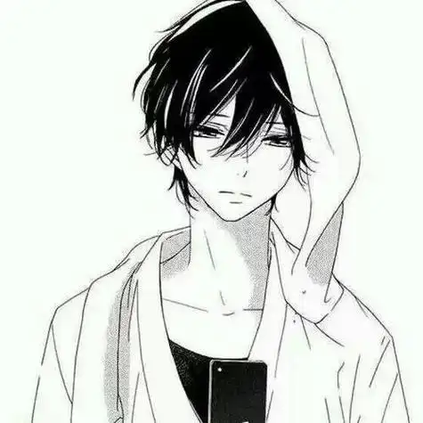 动漫头像男头高冷黑发小傲娇只对自己亲近的人温柔hhhh喜欢就