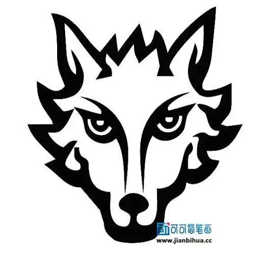 步骤 第2页一组卡通狼简笔画图片简单可爱卡通狼头简笔画狼头简笔画的