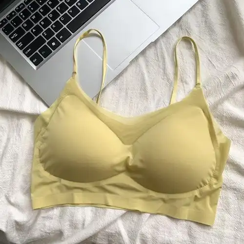 美背内衣夏季薄款女无痕超薄夏文胸小胸聚拢夏天胸罩吊带冰丝背心