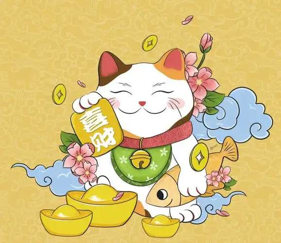 希望2022一切都好#招财猫  #插画  #发财