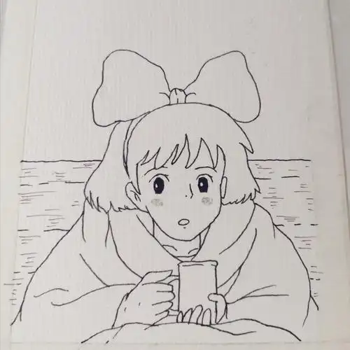 简笔画马克笔简笔画龙猫简笔画马克笔试色动漫童年宫崎骏简笔画宫崎骏