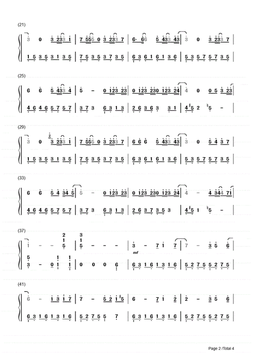 可惜没如果简易版简谱林俊杰钢琴谱.pdf-原创力文档