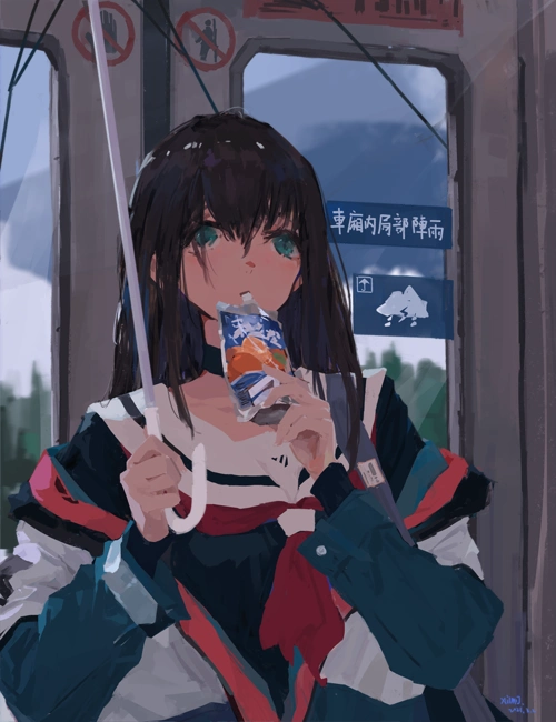 日推画师xilmo笔下的少女好有治愈的画风啊