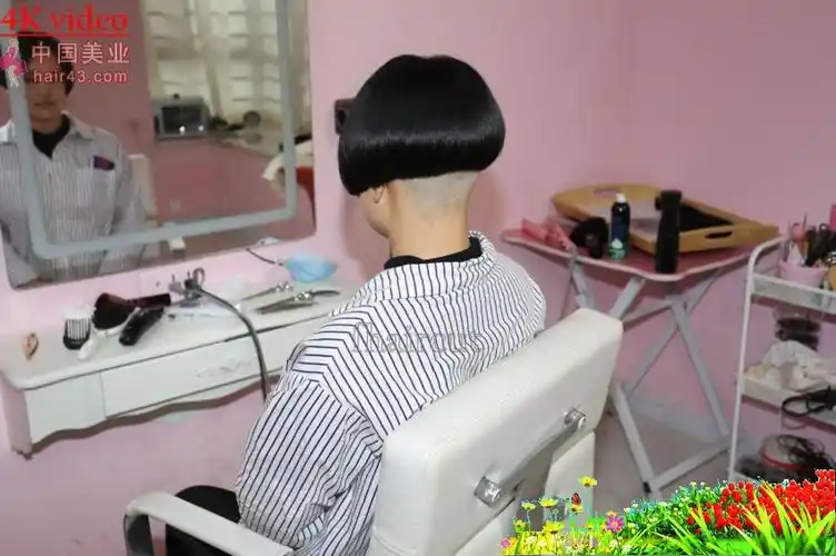 圆脸妹子剃高脚后空bob发型-芳飞1356#(10)_中国长发