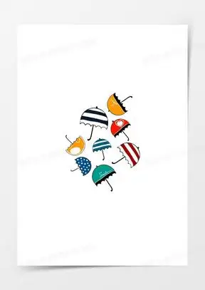 各种卡通小雨伞