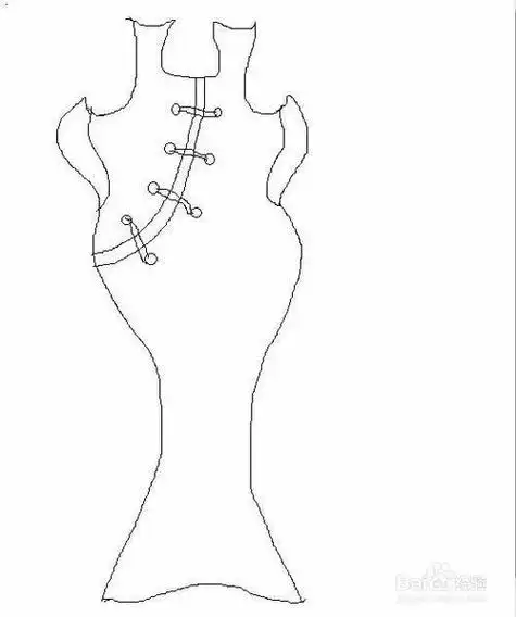 配旗袍的鞋子的简笔画