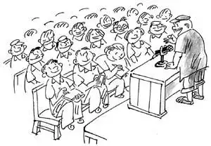 观众席简笔画卡通