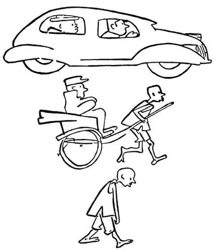 黄包车夫简笔画 第1页