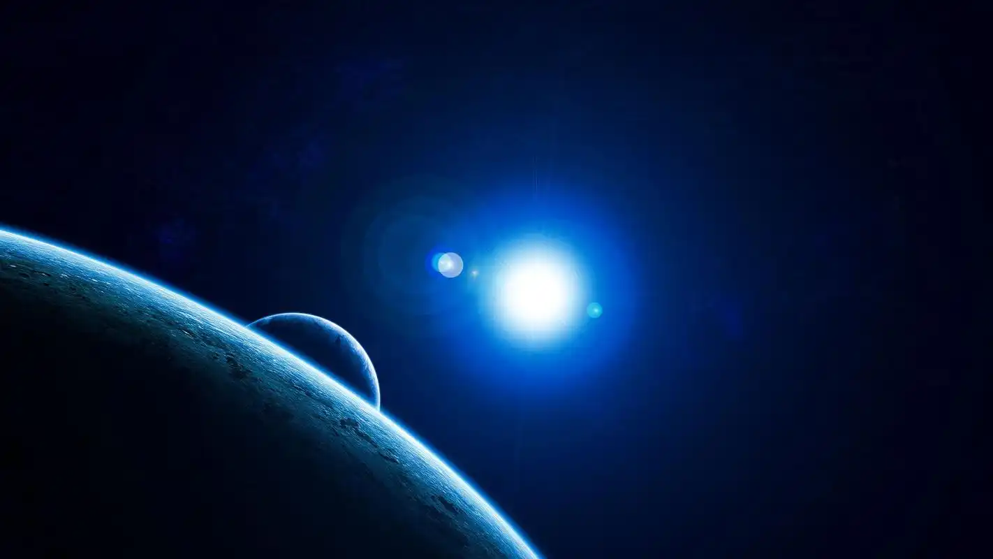 蓝色梦幻星空桌面壁纸