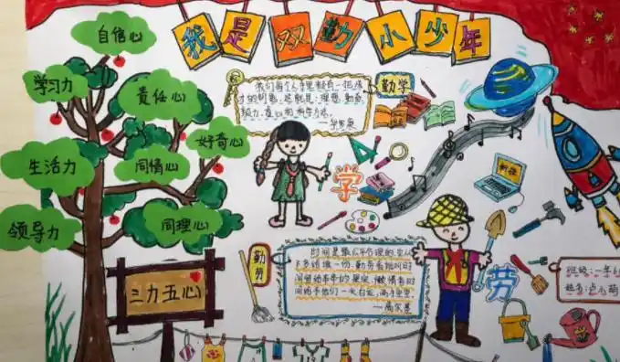 勤学勤劳手抄报