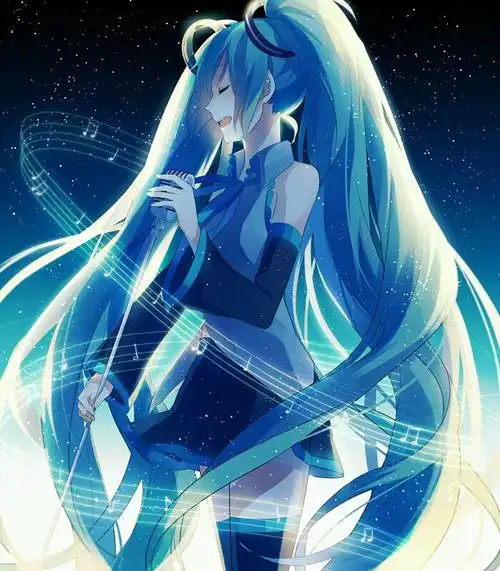 【此间二次元】二次元 美少女 v家 初音未来 蓝色调 星空 动漫 p站