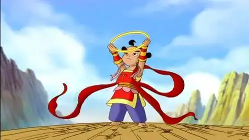 风火轮不听话,哪吒情急之下用出混天绫