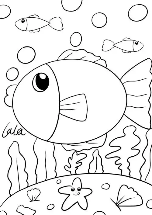 小鱼儿童创意画