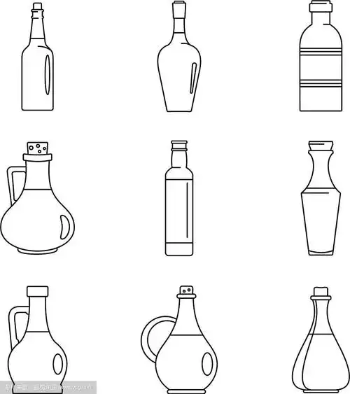 醋瓶图标设置轮廓风格