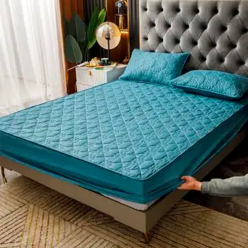 床笠单件夹棉加厚席梦思床垫保护套定制防滑固定床罩全包床垫套罩幸运