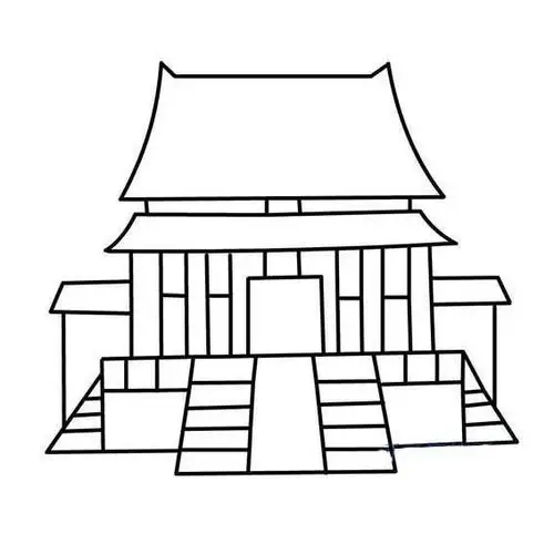 超简单故宫简笔画