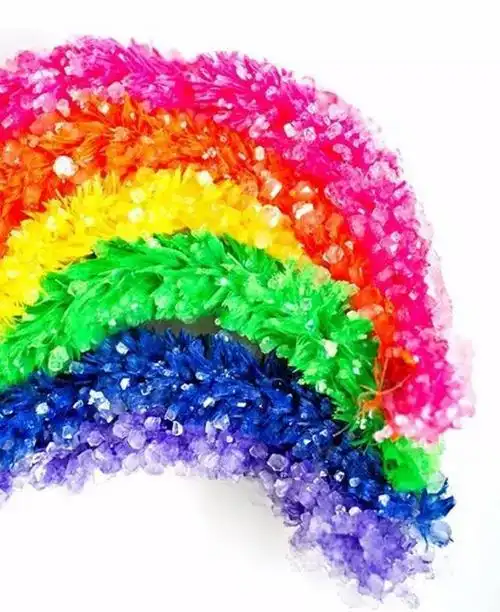 python画七彩圆圈彩虹手工创意彩虹帽子吊饰绘画玩具给孩子们一个七彩