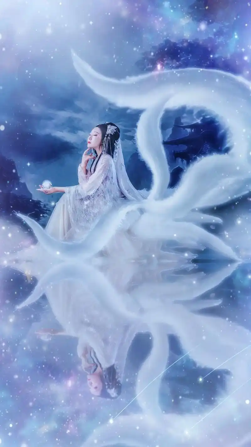 粉色九尾狐.#古风汉服美如画 #汉尚华莲鲛人泪 #国风正当红 - 抖音