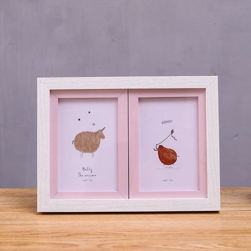 相框摆台精致北欧风桌摆多张照片组合小清新挂墙三连挂六七寸儿童